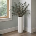 thumbnail image 7 of Large Plastic Vase, 16 Inch Tall Flower Vase for Home Living Room Decor, White Cylinder Vase for Office Bedroom Table Centerpiece, 7 of 7