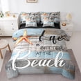 thumbnail image 1 of YST Tropical Hawaii Beach Bedding 7-Piece Ocean Theme Comforter Set, Queen, 1 of 4