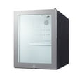 thumbnail image 2 of Commercially listed 5.5 cu.ft. counter height beverage center in a 24" footprint, with black cabinet, glass door, thin stainless steel handle, and lock, 2 of 4
