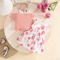 thumbnail image 3 of Kaprioy Summer Dress For Girls Baby Girl Clothes Toddler Girl Flower Dress Boho Tutu Dress Wedding Birthday Party Dresses Cardigan Set, 3 of 7
