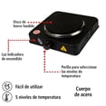 thumbnail image 4 of Parrilla eléctrica Iusa 1 quemador disco color negro IU-1D1000, 4 of 5