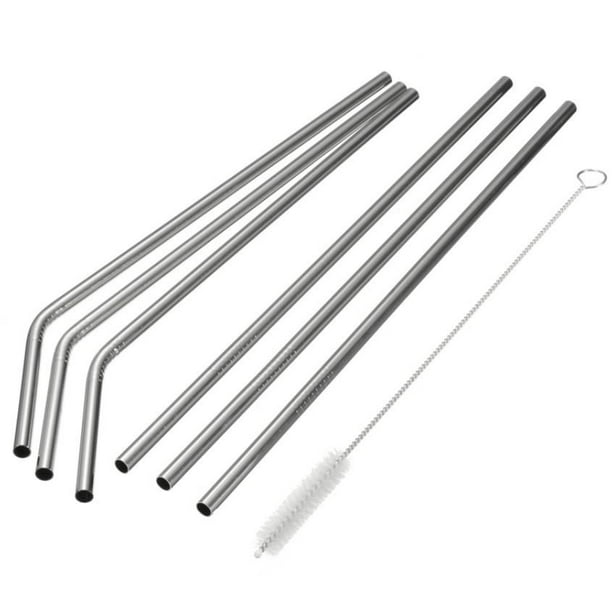 6 Pack Of Stainless Steel Straws Cleaner Fits Yeti Rtic Tervis Tumblers Walmart Com Walmart Com