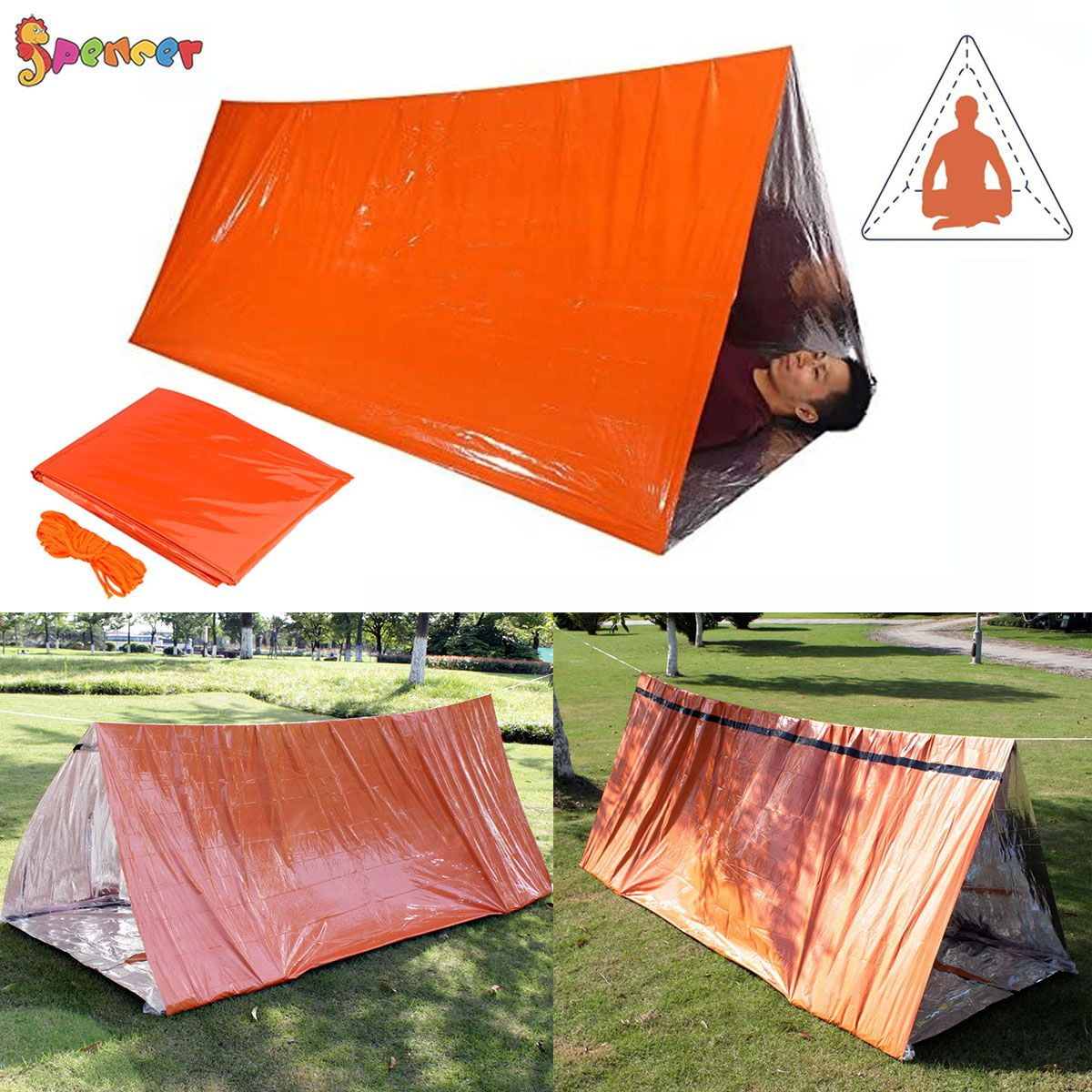 Tenflyer Emergency Tent Tube Survival Camping Shelter Emergencies Sporting Outdoor New