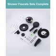 thumbnail image 6 of Wowow Single-Handle 8-Spray Shower Faucet 1.8 GPM with Adjustable Head and Tub Spout in Matte Black (Valve Included), 6 of 7
