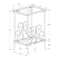 thumbnail image 3 of 11.5" x 11.5" x 32" Cappuccino Finish Hollow Core Accent Table, 3 of 3