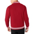 thumbnail image 2 of Hat and Beyond Mens Varsity Brushed Fleece Button Up Large Striped Collar Cuff Pocketed Coat Jacket, 2 of 6
