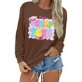 thumbnail image 3 of Zhanying Women Sweatshirt Cotton Solid Color Pullover Raglan Sleeve Tops Oversized Long Sleeve Fall Tops Sweaters 2025 Trendy Clothes, 3 of 6