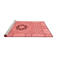 thumbnail image 2 of Ahgly Company Machine Washable Indoor Round Abstract Red Modern Area Rugs, 5' Round, 2 of 4