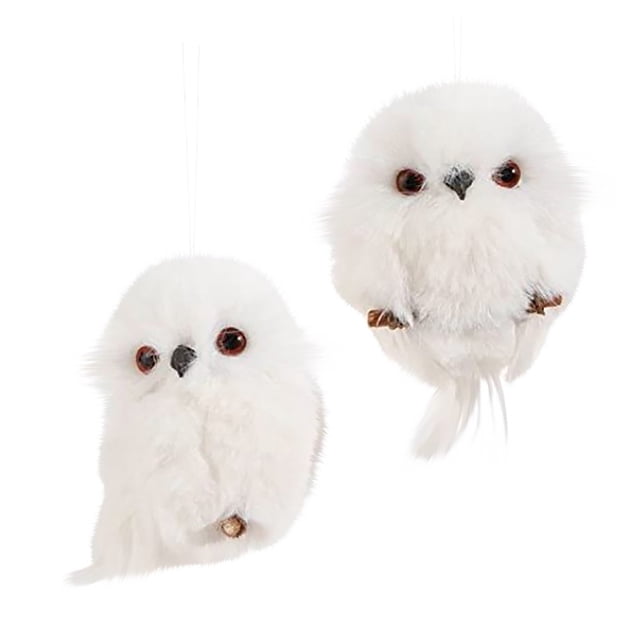 2Pcs Christmas Cute Owl Hanging Gift Simulation Animal Pendant Xmas Tree Decoration, Multi Design, Materials, Beautiful Gift
