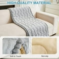 thumbnail image 6 of Topchances Fuzzy Couch Covers, Faux Mink Wavy Sofa Slipcover Mat for Pets,  Anti-Slip Furniture Protector Pet Bed Mat for Dogs Cats (Light Gray, 28''x82''), 6 of 8