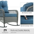 thumbnail image 6 of Amopatio 3 Piece Patio Set Rocking, Rattan Outdoor Rocking Patio Bistro Set with 2 Rockers and 1 Side Table with 4‘’ Thick Cushions for Backyard, Porch, Balcony, Poolside, 6 of 7