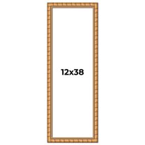12x38 Frame Gold Real Wood Picture Frame Width 1.5 inches | Interior Frame Depth 0.5 inches |