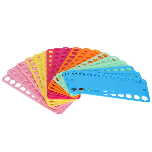 Organizador de 18 hilos Nikou tablero de bobinado de hilo de plástico de colores 20 agujeros 19,5 x 8 cm
