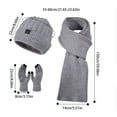 thumbnail image 3 of Winter Hat Scarf And Glove Set Fashionable Outdoor Baby Warm Three Piece Set, 3 of 7