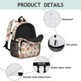 thumbnail image 3 of Mushroom and Flower White Pattern Backpack for School, Cute School Bag with Adjustable Shoulder Straps and Padded Back, 15"x11.42"x5.5", 3 of 4