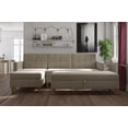 thumbnail image 4 of DHP Hartford Storage Sectional Futon and Hartford Storage Ottoman, Tan Chenille, 4 of 33