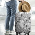 thumbnail image 2 of Pioneer Flower Floral Print Pattern Luggage Cover Fashion Suitcase Cover Baggage Covers Fit 25-28 Inch Luggage (Go Travel), 2 of 5