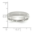 thumbnail image 2 of 925 Sterling Silver Polished 5mm Comfort-Fit Double Milgrain Size 7 Band Ring Ring for Women and Men, 2 of 2