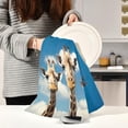 thumbnail image 6 of GZHJMY Funny Giraffes Kitchen Towels 18x28inch Ultra Soft Absorbent Quick Drying Kitchen Dish Towels Washable Cleaning Cloths Hand Towels Tea and Bar Towels, 1 Pack, 6 of 7