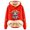 Red, variant on NinXxx Women's Cute Cow Print Lined Hoodie Long Sleeve Daily Wear Black L