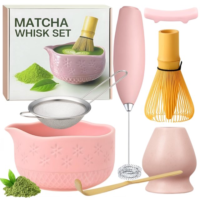 Set de batidor para matcha Matchiva, kit eléctrico de 7 piezas