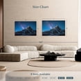 thumbnail image 4 of Elephant Stock Starry Pakistani Mountain Wall Art - Horizontal Canvas Wall Art - Living Room Wall Decor - Nature Canvas - Blue And Brown Decor - 51" x 34", 4 of 8