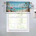 thumbnail image 4 of Pink Flamingo Curtain Valance for Kitchen Tropical Palm Tree Beach Summer Window Valance for Living Room Bedroom, Kitchen Valance Rod Pocket Window Curtain 54 by 18 in, 1 Panel, 4 of 6
