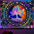 thumbnail image 1 of CUH Throw Cover Tapestries Psychedelic Luminous Tapestry Trippy Blacklight Tapestry Glow In The Dark Tapestry for Home Decor
 16#Tree W:59"xL:59", 1 of 1