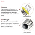 thumbnail image 4 of Uxcell E10 Screw Base LED Bulb DC 24V 0.25W Hollow Head Mini Diffuse Light Yellow 10Pack, 4 of 6