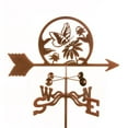 thumbnail image 1 of EZ Vane EZ1101-PT Butterfly & Flowers Weathervane with Post Mount, 1 of 1