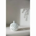 thumbnail image 5 of LivelyAant 9.5" White Ceramic Lidded Jar – Stylish Lattice Design for Storage & Decor – Perfect for Kitchen, Bathroom, or Living Room, 5 of 10