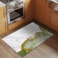 thumbnail image 3 of Green Gold Marble 2'x3' Washable Rug, Modern Abstract Marble Crack Texture Non-Slip Soft Doormat Area Rugs for Entrance Bathroom Bedsides, Front Doormat Carpet for Kitchen Bedroom, Entryway Floor Mat, 3 of 9
