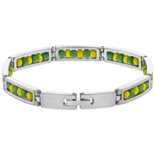 Bracelet à Maillons Unisexe en Acier Inoxydable Intérieur Santeria Babalawo Orula 7 Pouces
