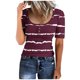 thumbnail image 1 of Blusas de Manga Corta para las Mujeres Cuello Redondo Botón Arriba Camiseta Suelta, Top de Algodón de Imitación Casual para Diario, 1 of 2