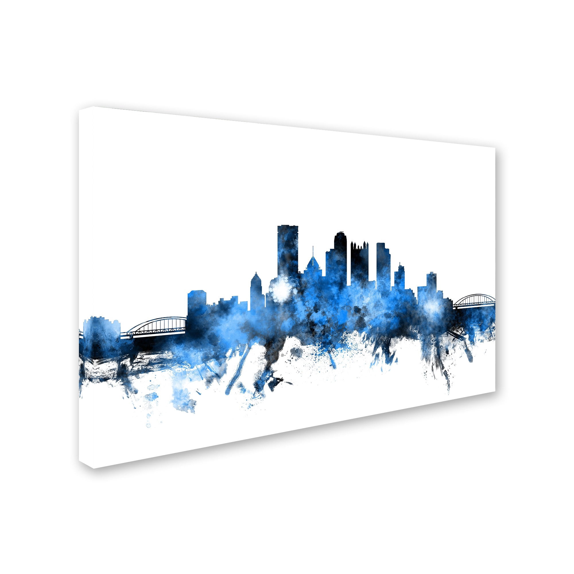 Trademark Fine Art "Pittsburgh Pennsylvania Skyline II" Canvas Art by Michael Tompsett