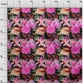 thumbnail image 2 of oneOone Polyester Spandex Fuschia Pink Fabric Florals Sewing Material Print Fabric By The Yard 56 Inch Wide-RBS, 2 of 5