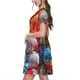 thumbnail image 2 of Disketp Easter Eggs para Vestido de Manga Corta para Mujeres, Vestidos de Verano para Mujeres, Casual y Holgado para la Playa, 2 of 6