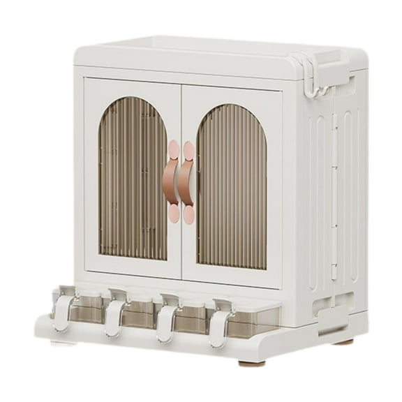 jicheng Spice Rack Organizer Food Pantry Cabinet for Bathroom Countertop Living Room 36x28x40cm