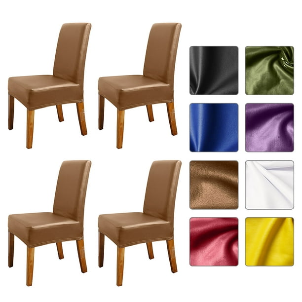 Stretch Solid Pu Leather Waterproof, Leather Chair Slipcovers