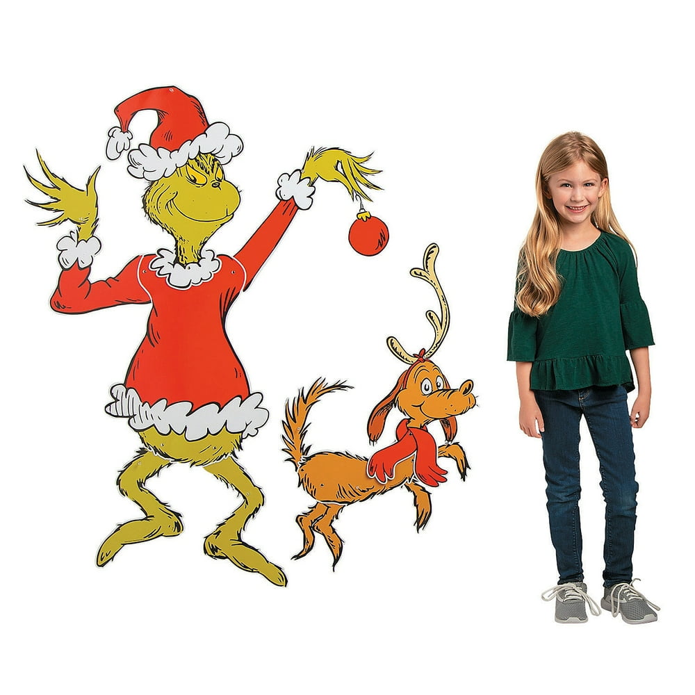 Giant Jointed Grinch Cutout Party Decor 1 Piece