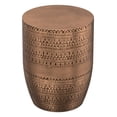 thumbnail image 4 of Simpli Home Johnsen 15 inch Wide Tribal Pattern Metal Accent Table in Antique Cooper Iron, Assembled, 4 of 9