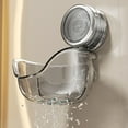 thumbnail image 3 of Strong Suction Cup Soap Holder for Shower Walls Bathroom Organizer No Drill Versatile Transparent Storage Rack for Sponges, 3 of 4