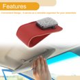 thumbnail image 7 of Unique Bargains Car Sunglasses Clip Universal Sun visor Eyeglasses Holder Clip PU Leather Rhinestone Red White 4.5x9cm/1.77"x3.54" 1 Pcs, 7 of 7