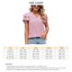 thumbnail image 4 of Blusa de manga con volantes Cuello en V Color puro Ajuste holgado Casual Mujer Top de manga corta para verano, 4 of 6