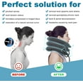 thumbnail image 3 of LinenLoon Inflatable Adjustable Neck Stretcher Provide Neck Support Neck Traction and Neck Pain & Tension Relief, Neck Brace and Cervical Traction Device Neck Care Equipment（Grey 4.0）, 3 of 5