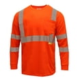 thumbnail image 5 of NY Hi-Viz Workwear Class 3 High Vis Reflective Long Sleeve ANSI Safety Shirt L9091 - Orange / 3XL, 5 of 6