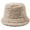 Beige, variant on Lamb Wool Winter Fall Plush Solid Color Hat for Women Hat Warm Fisherman Cap Fit for Home Trend Fluffy Bucket Casual Cap