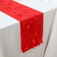thumbnail image 3 of Efavormart 12"X108" Red 3D Leaf Petal Taffeta Fabric Table Runner, 3 of 11