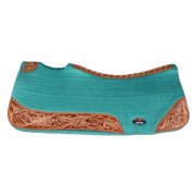 Horse 32 x 30 Western Contoured Wool Felt Therapeutic Saddle Pad Teal 39177TL
