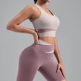 thumbnail image 4 of cocolona Womens Summer Workout Crop Tank Tops Outdoor Running Lightweight Shirts Sleeveless Crew Neck Patchwork Exercise Slim Fit Tees Basic Yoga Blouses, 4 of 4